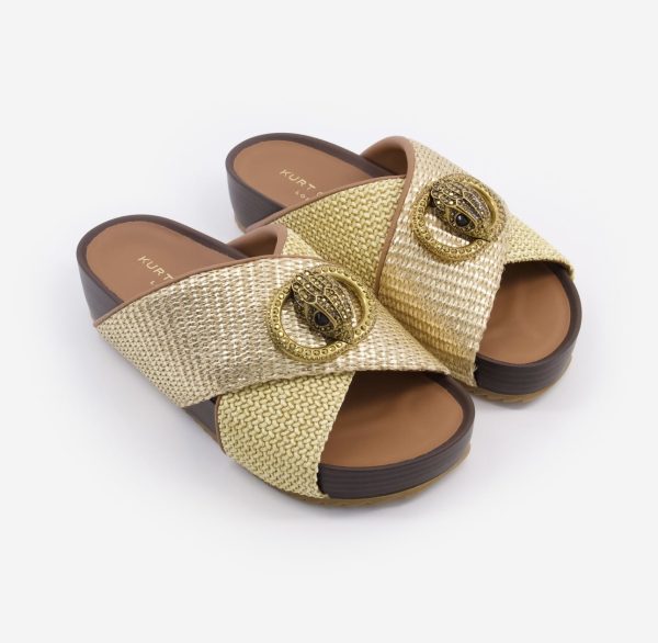 Kurt Geiger gold tone sandal