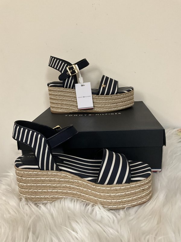 Tommy Hilfiger Breton Stripe Platform Wedge Espadrilles