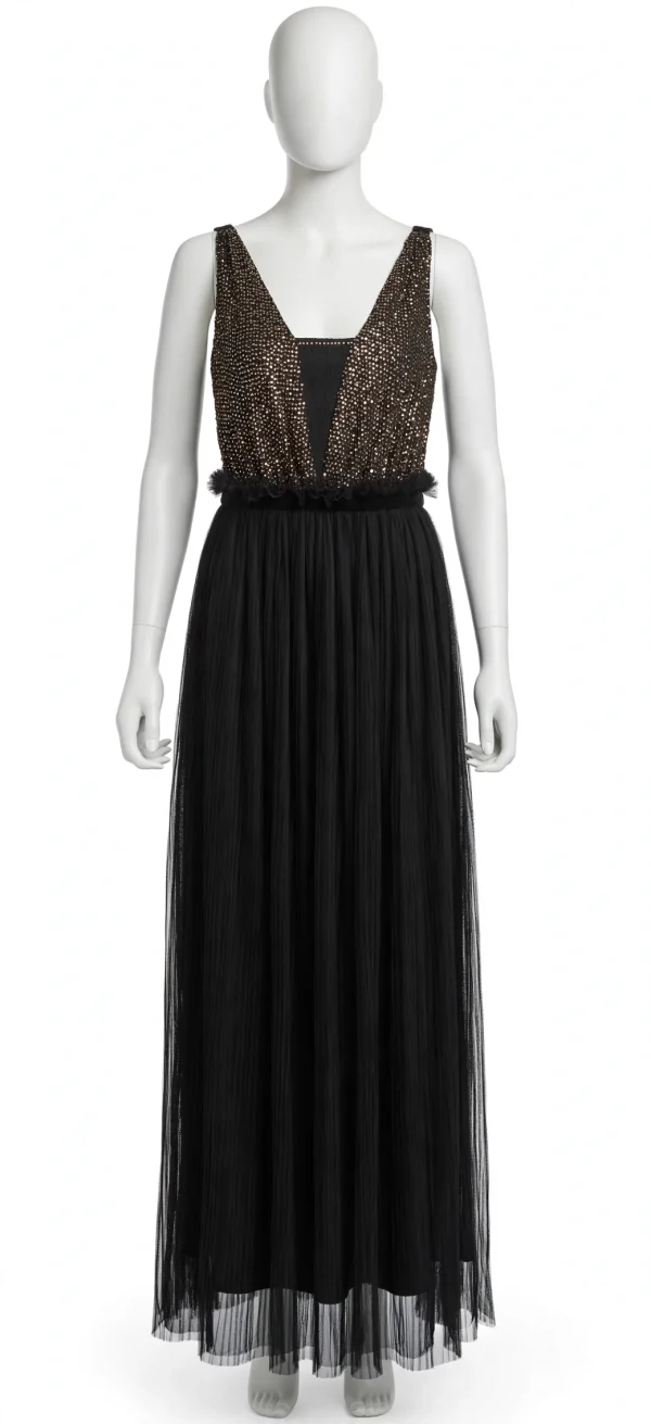 Coromandel beaded front embellish dress