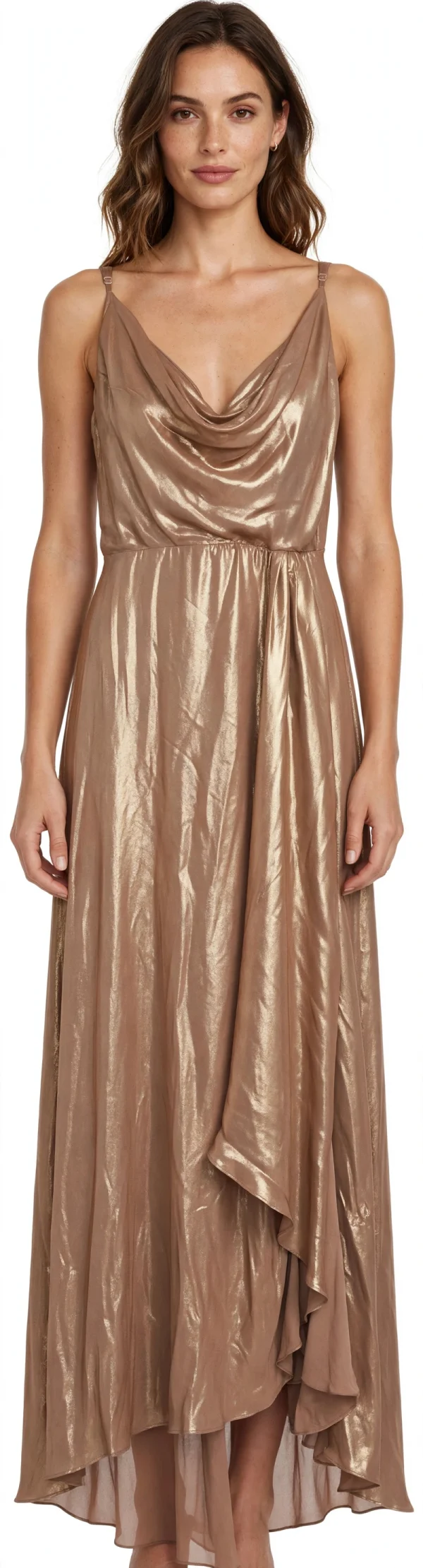 TFNC cowl neck cami strap maxi dress